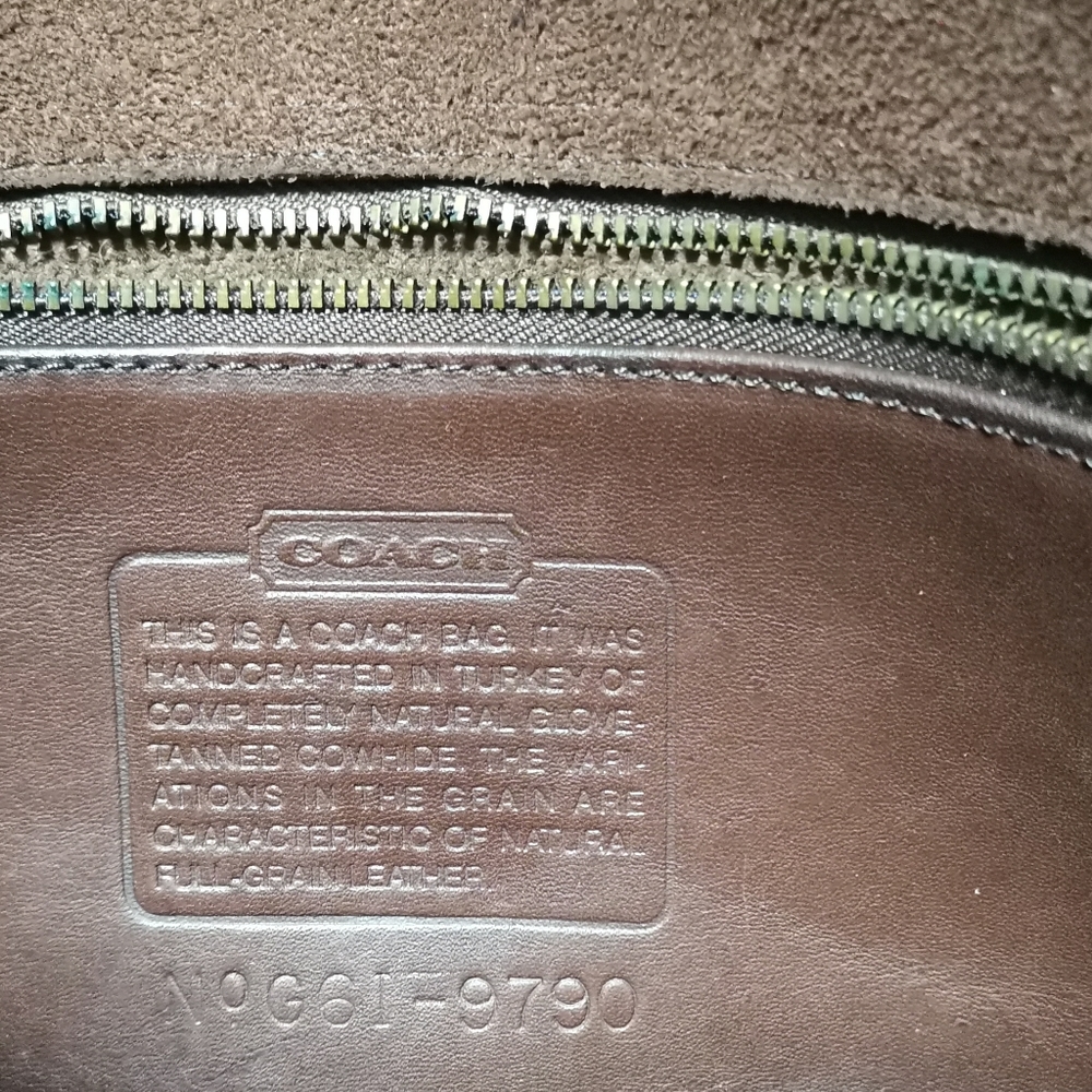 VINTAGE COACH BROWN 9790 CROSSBODY BAG. - Picture 9 of 12